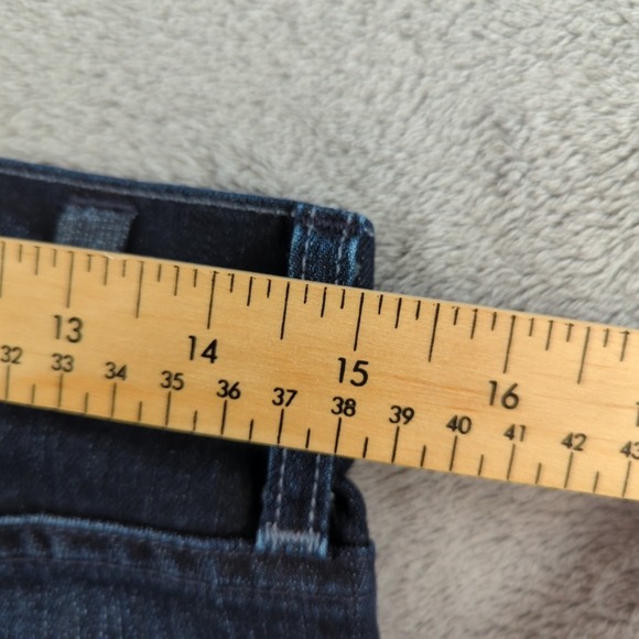 7 For All Mankind Jeans Mens 31x25 Blue Slimmy Stretch Slim Fit Dark‎ Wash Denim - Picture 8 of 13